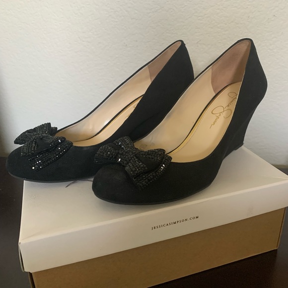 Jessica Simpson Shoes - Jessica Simpson Selonia Microsuede Wedges.  Size US 9.